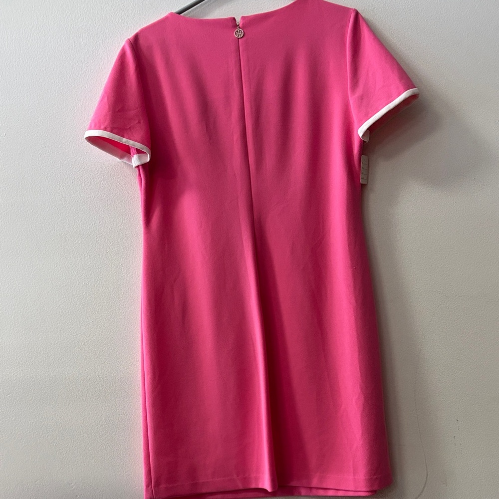 Tommy Hilfiger Fuchsia Mini Dress with Ivory Accents - Picture 3 of 5